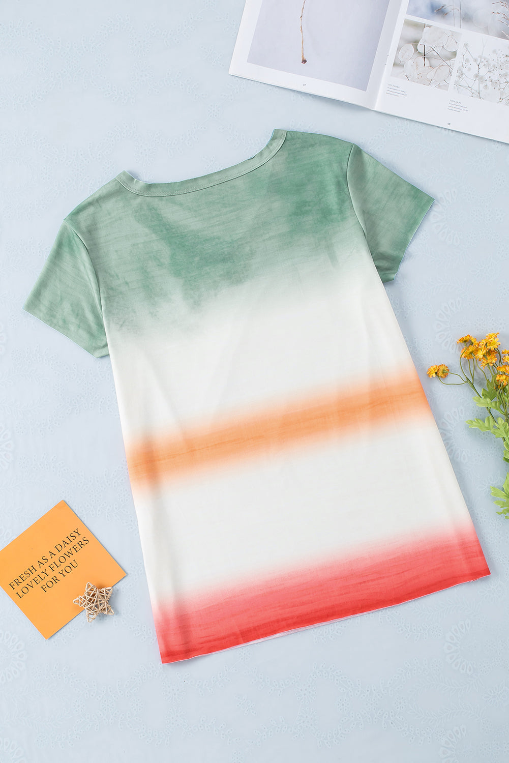 Tie-dye V Neck T-shirt