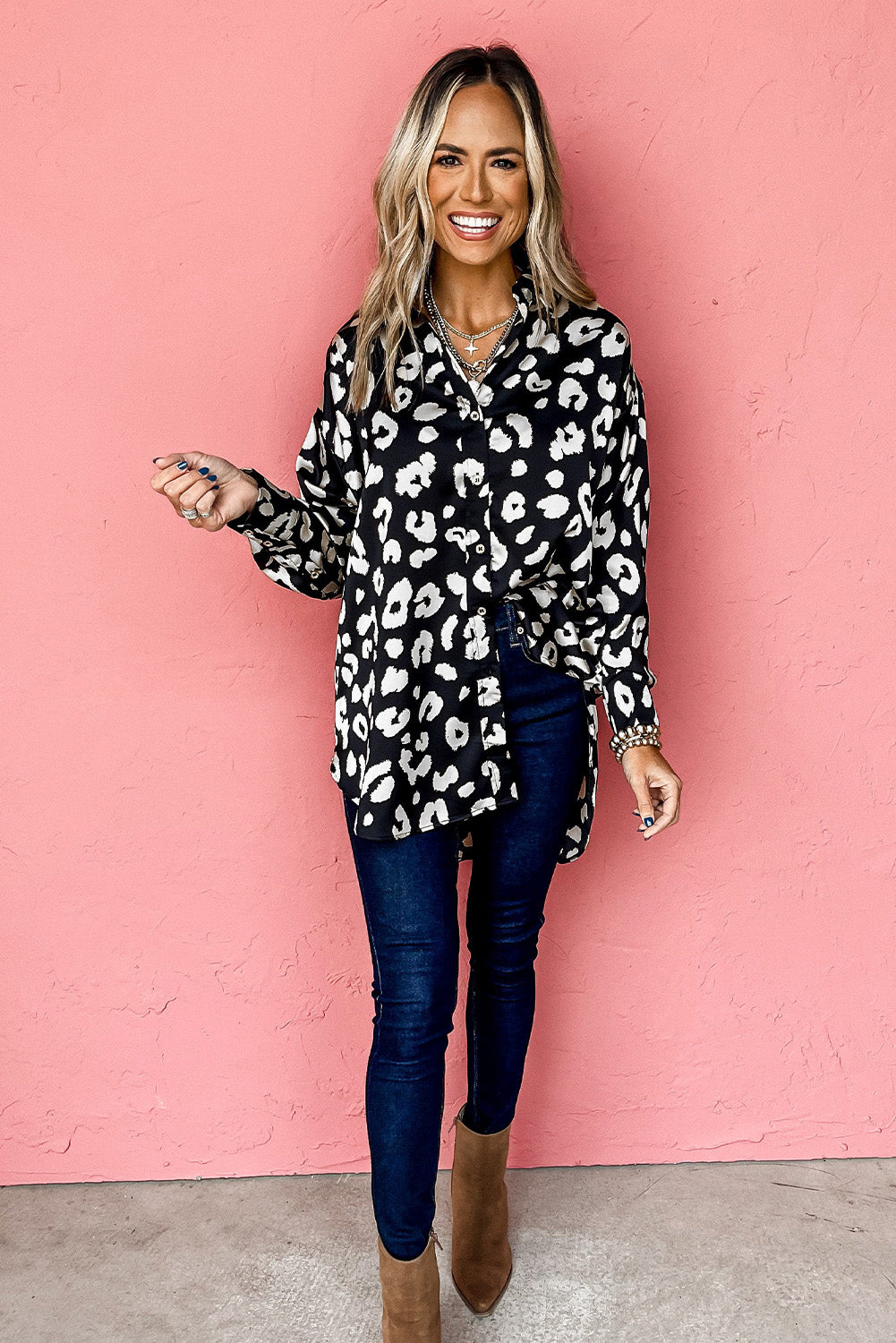 Leopard Print Tunic Shirt