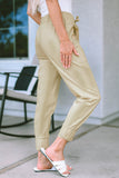 High Waist Drawstring Pocketed Pants