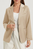 Pocketed Single Button Lapel Neck Blazer