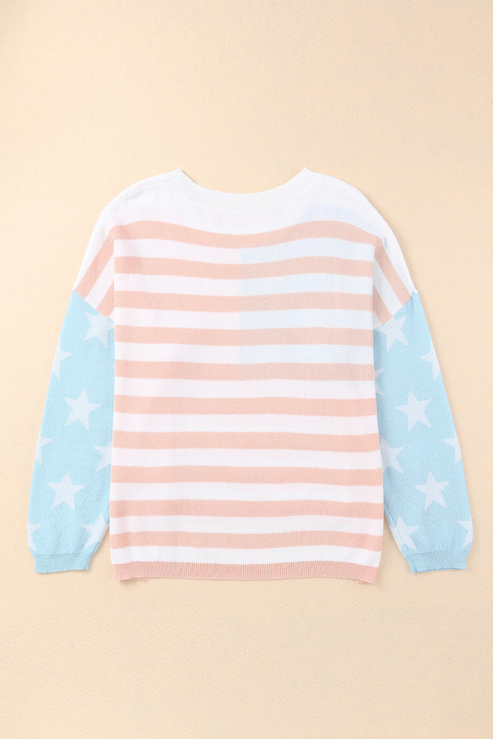 Blue US Flag Print Sweater