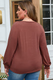 Gold Flame Square Neck Plus Size Knit Top