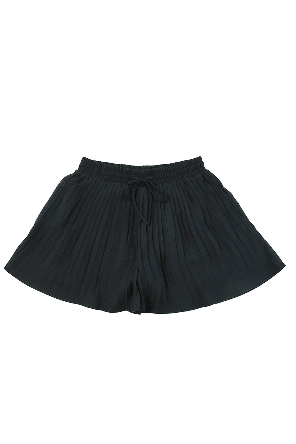 Drawstring Waist Flowy Pleated Shorts