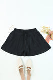 Drawstring Waist Flowy Pleated Shorts