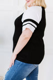 Crisscross V Neck Raglan Sleeve Plus Size Tee