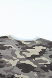 Camo Print Knotted Hem T-shirt