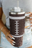 Contrast Rhinestone Rugby 304 Stainless Steel Tumbler