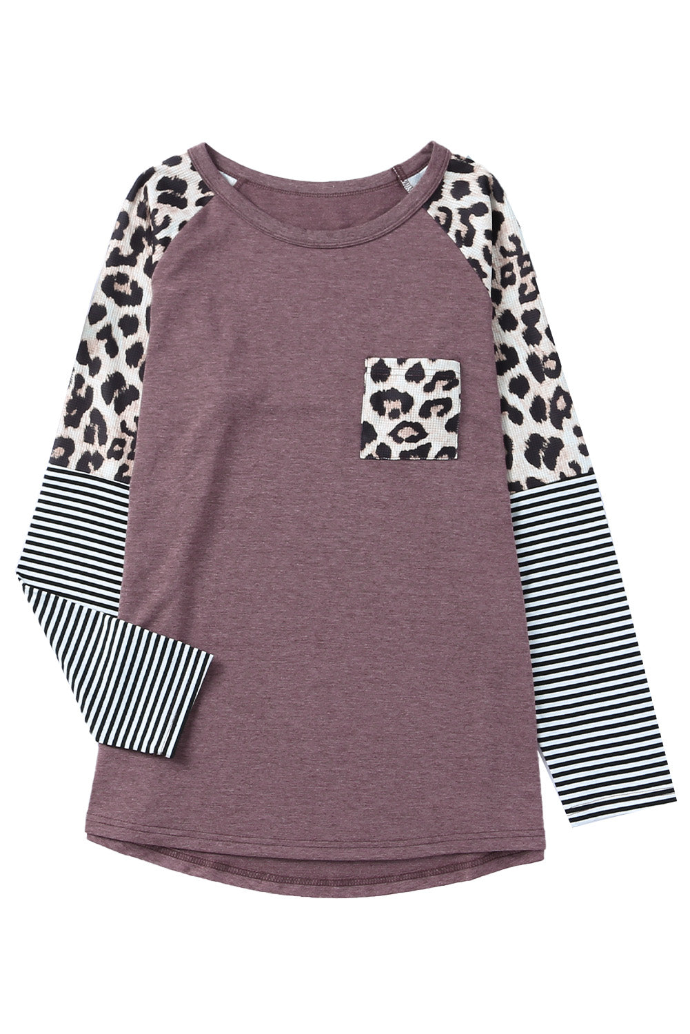 Plus Size Leopard Pocket Top