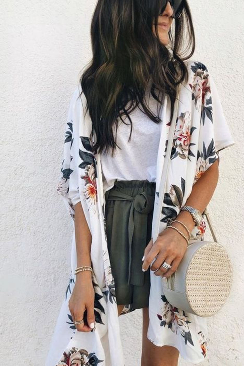 Floral Print Summer Kimono