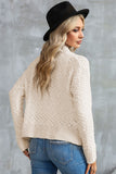 Popcorn Knit Open Front Cardigan