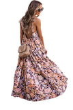 Floral Print Scoop Back Maxi Sundress