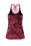 Floral Printed Blouson Tankini Top