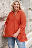 3/4 Sleeve Plus Size Tunic Top