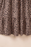 Plus Size Leopard Print Smocked Tiered Dress