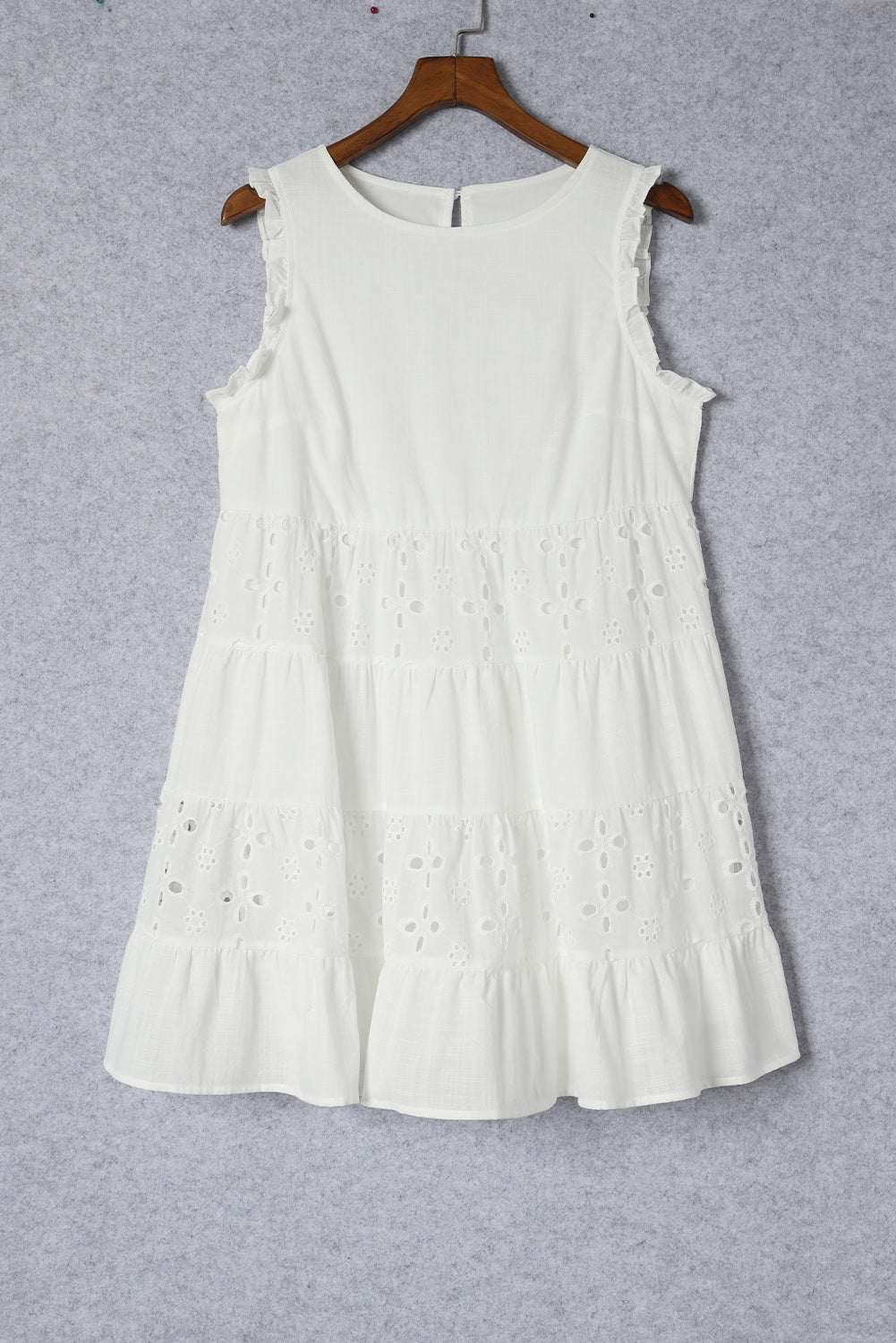 Frill Trim Sleeveless Babydoll Dress