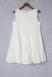 Frill Trim Sleeveless Babydoll Dress