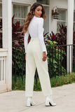 Corduroy High Waist Straight Leg Pants