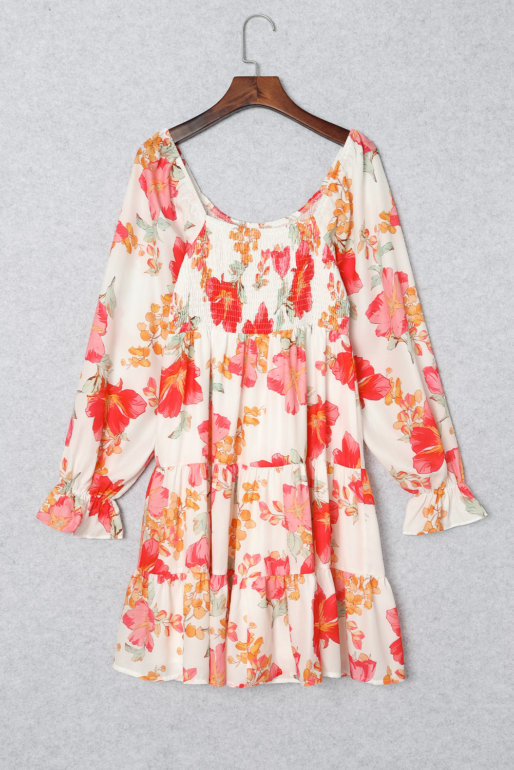 Smocked Tiered Floral Dress