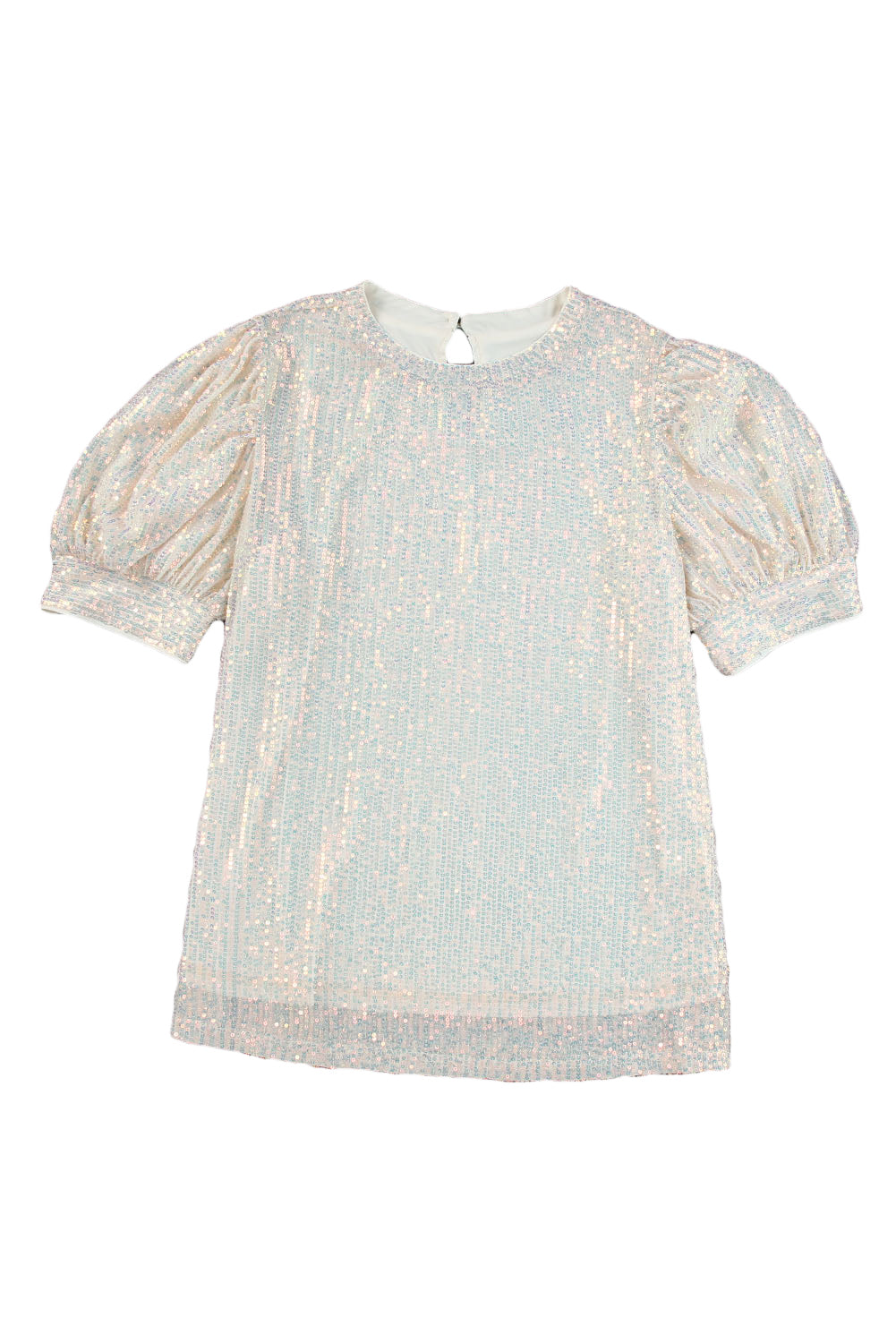 Sequin Puff Sleeve Top