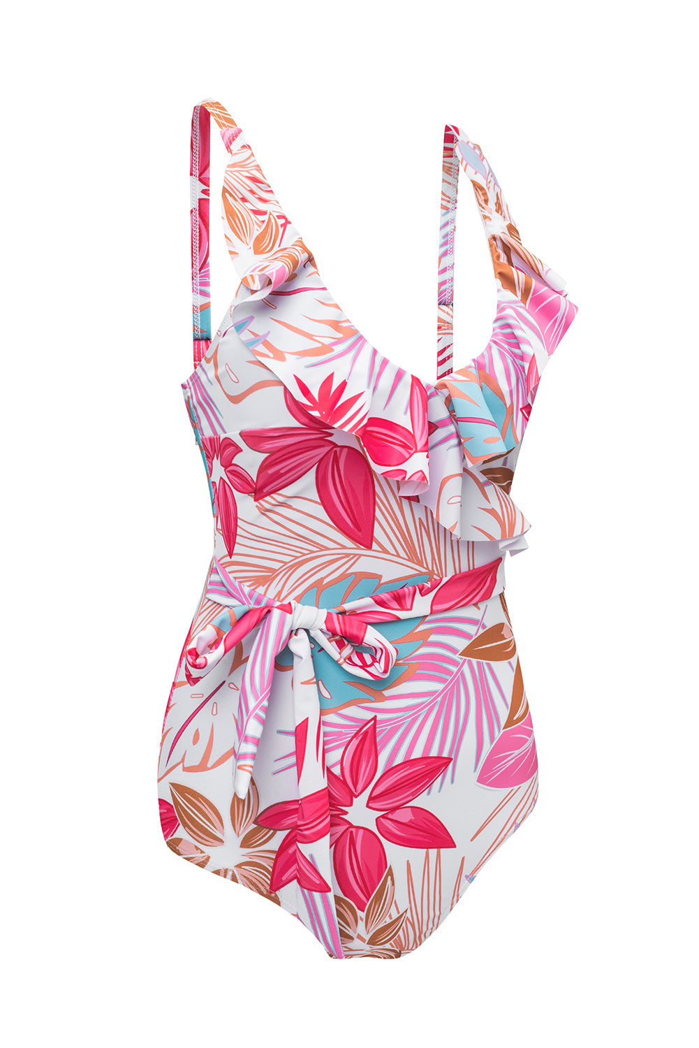 Palm Beach Tropical Print One Piece Swimsuit