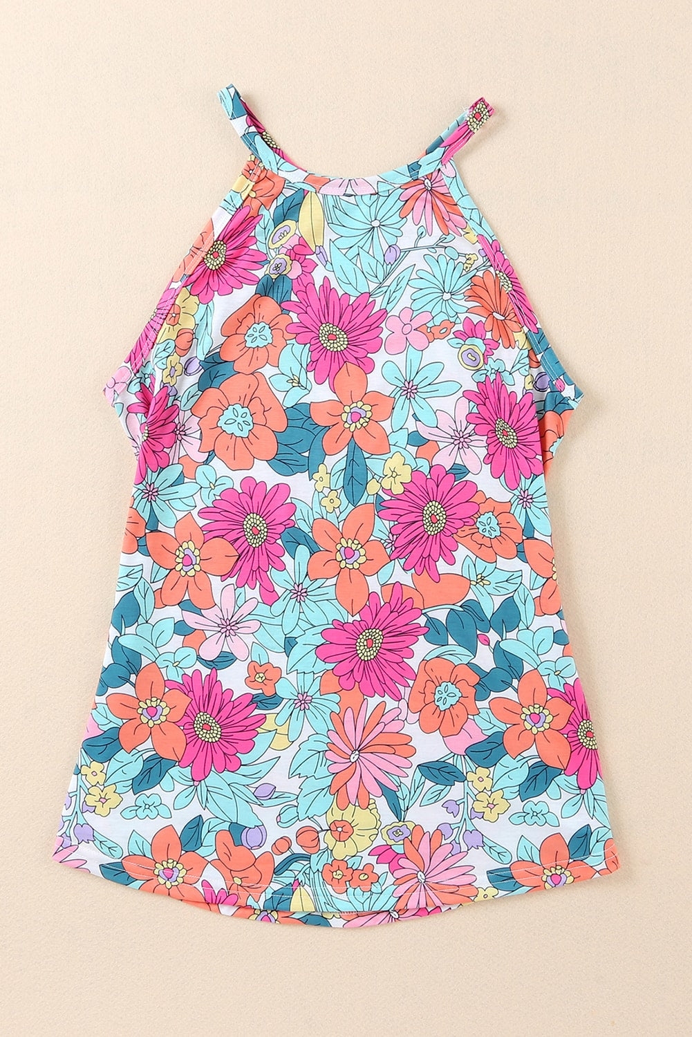 Floral Print Sleeveless Tank Top