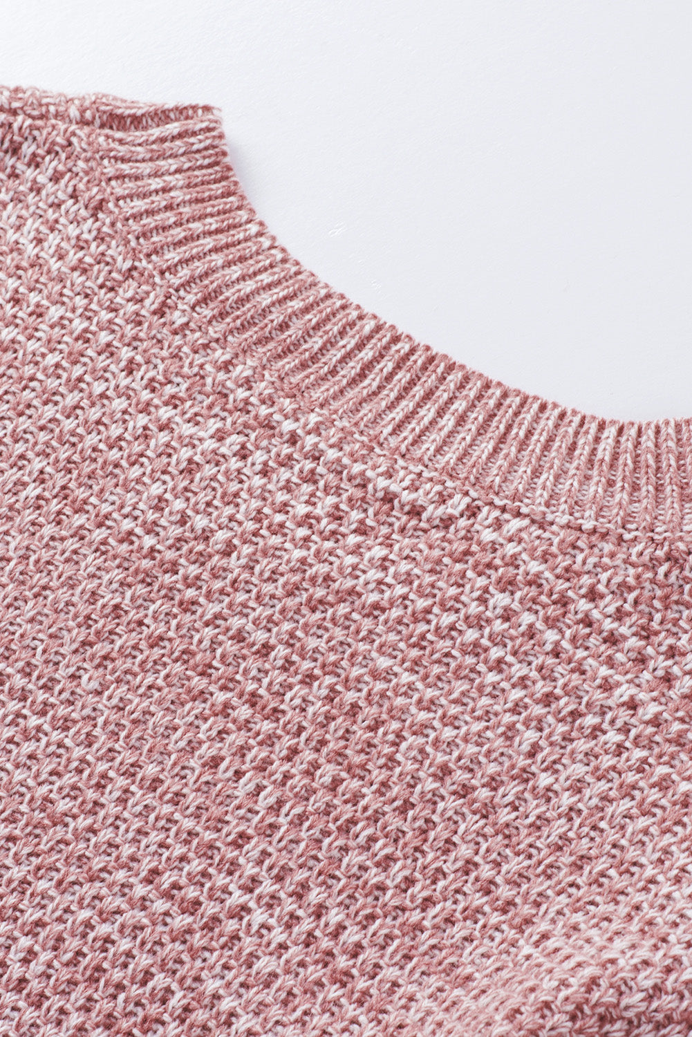 Subtle Heather Knit Bishop Sleeve Sweater