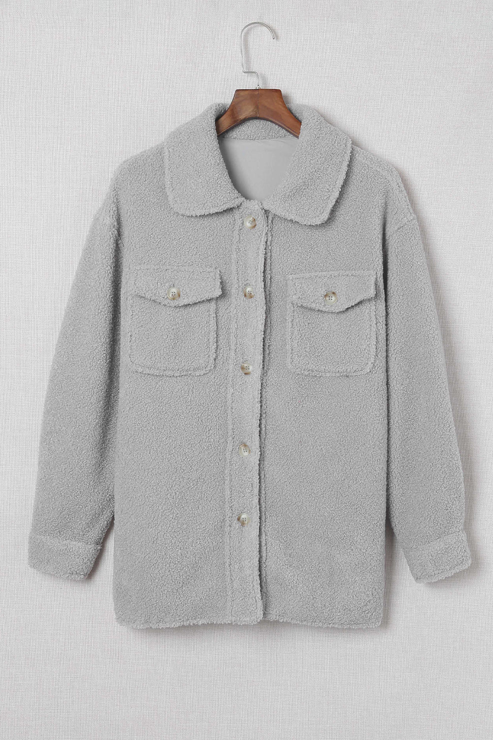 Flap Pockets Button Front Jacket