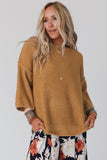 Slouchy Textured Knit Loose Sweater