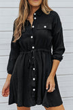 Robe chemise tunique noire