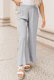 Side Slits Wide Leg High Waist Pants