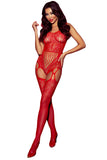 Lace Crochet Sleeveless Body Stocking