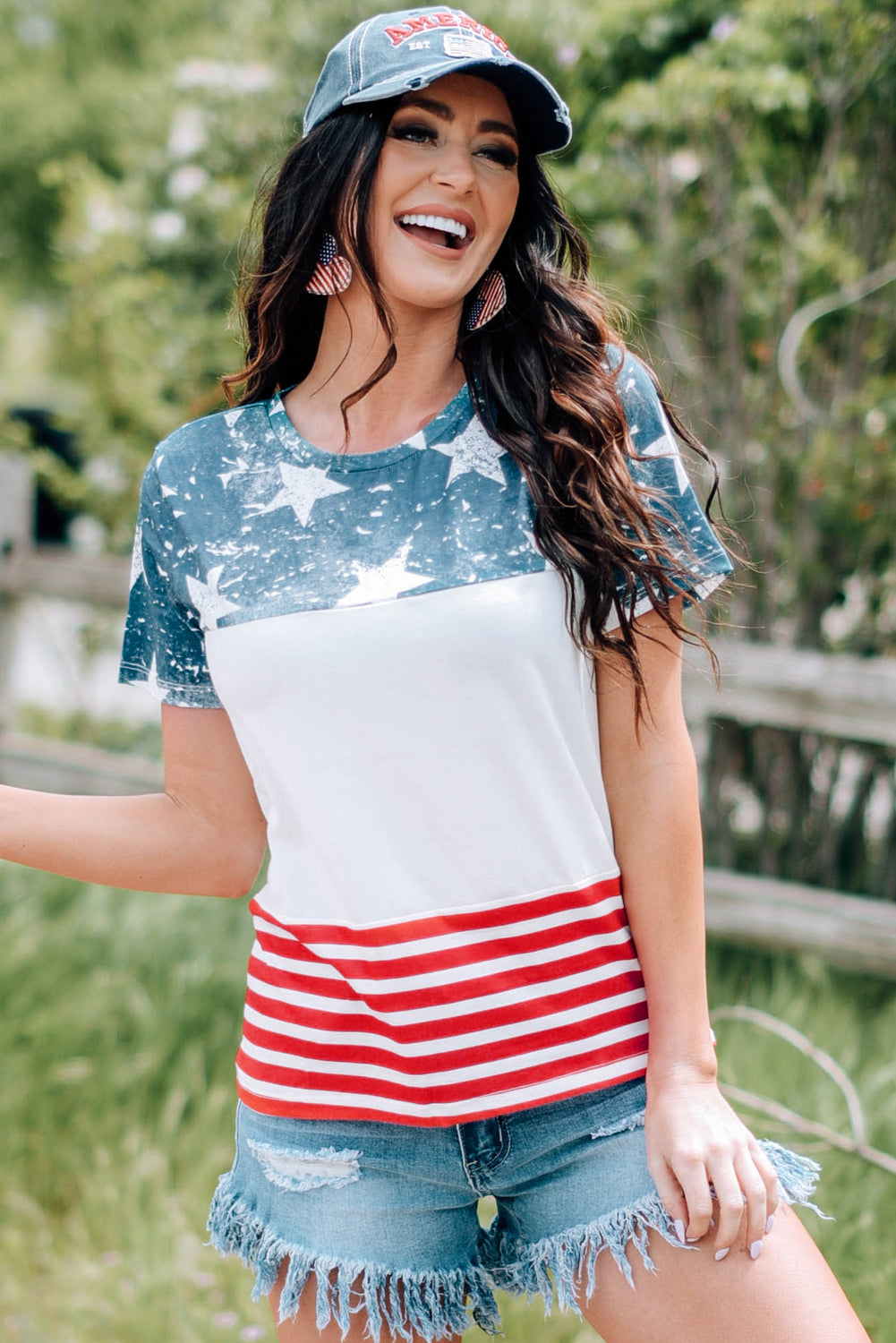 The US Stars and Stripes Inspired Top