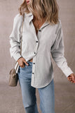 Black Roll-Tab Sleeve Pocketed Long Shirt