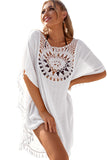 Boho Crochet Tasseled Oversized Beach Cover Up