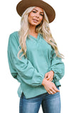 Split V Neck Dolman Top