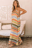 Tie Straps Loose V Neck Maxi Dress