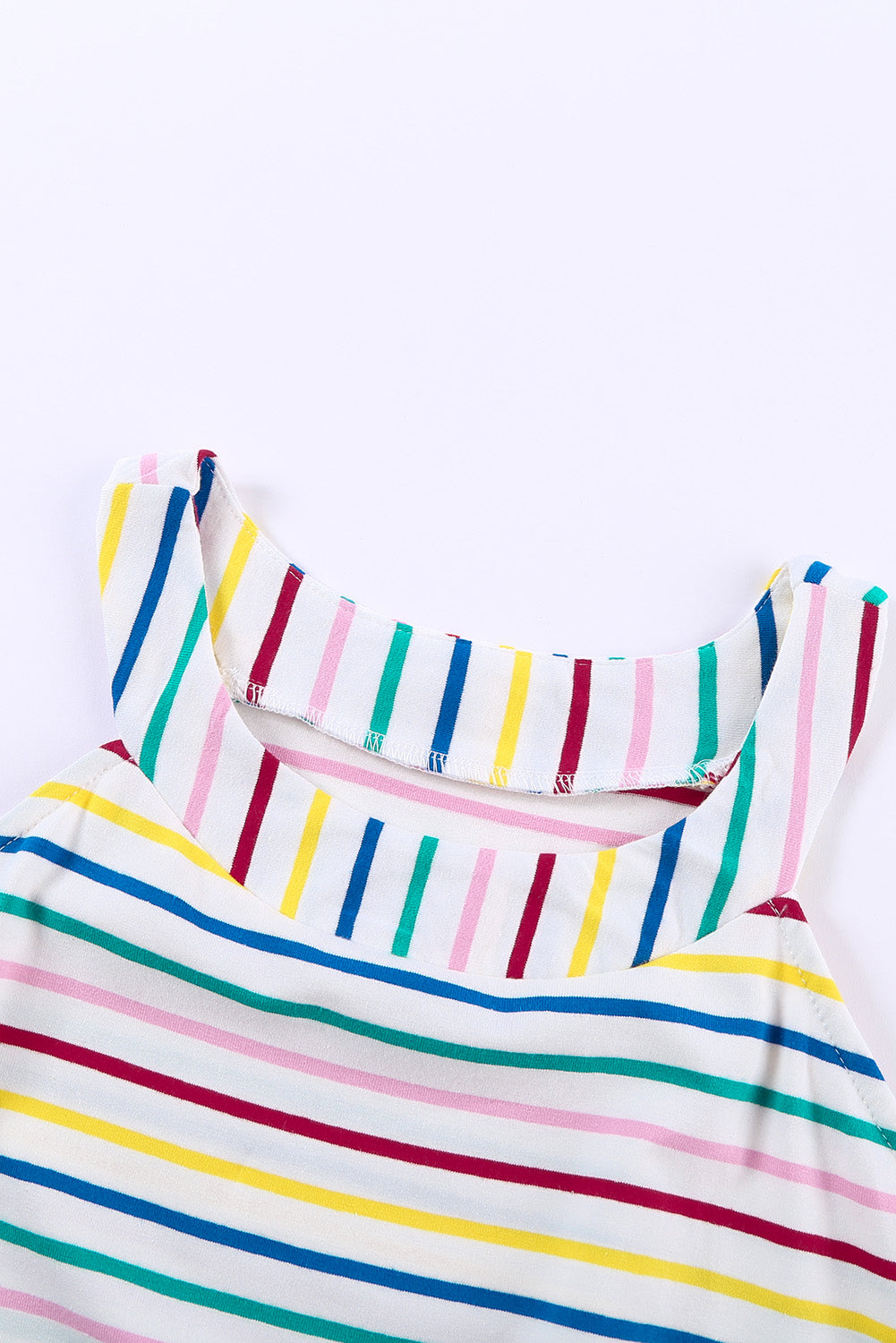 Colorful Striped Halter Tank Top