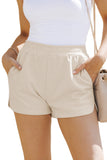 Tweed Wide Elastic Band High Waist Shorts