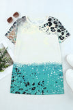 Leopard Tie-dye Bleached T-shirt