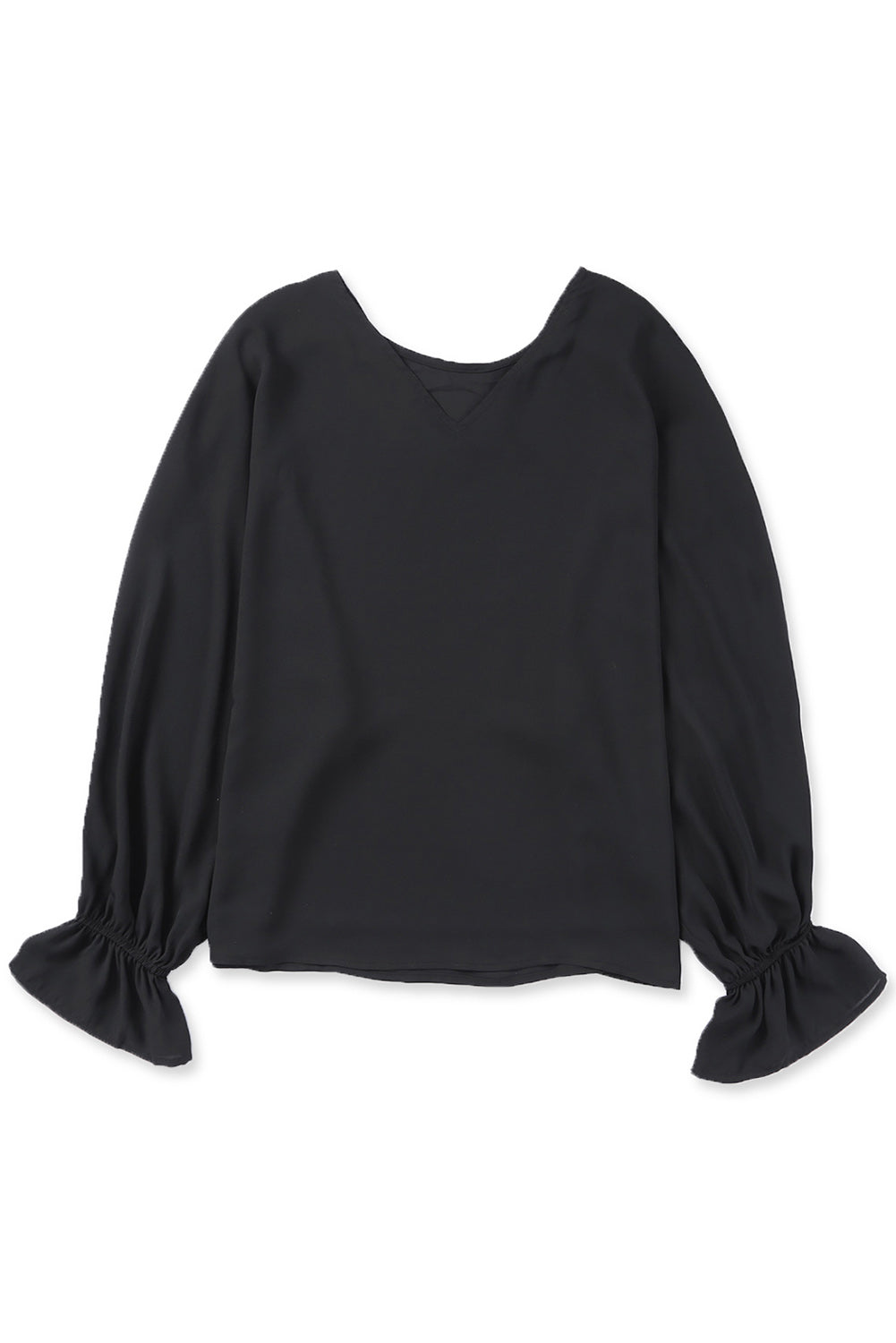 Flared Cuff Bishop Sleeve Blouse