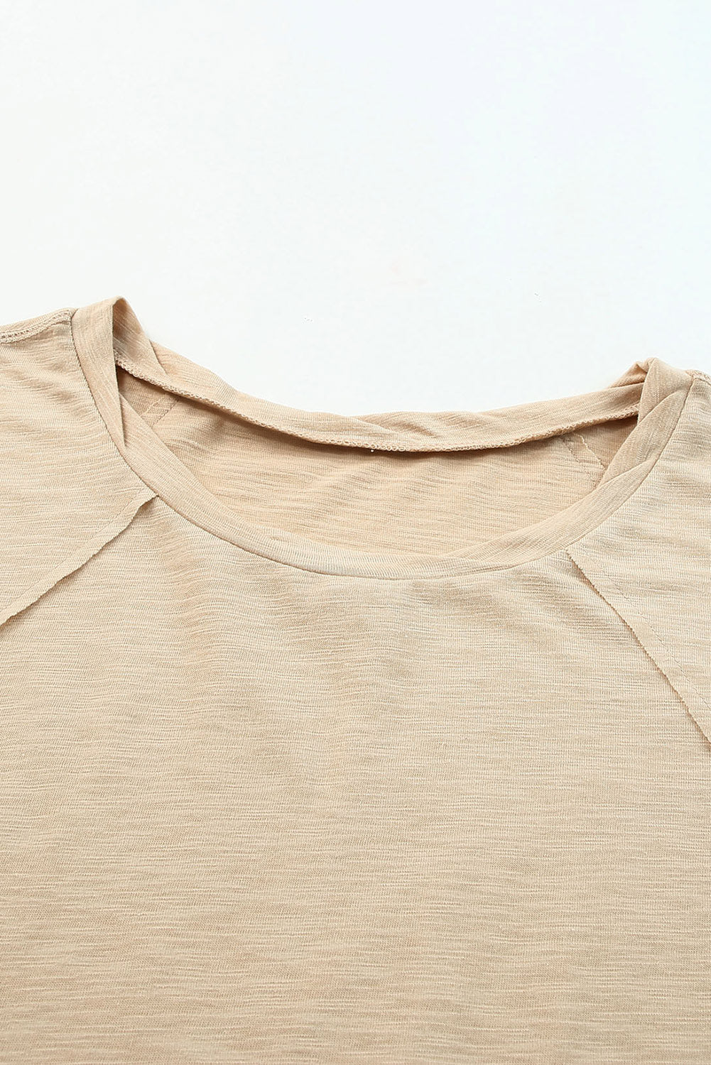 Solid Patched Side Slit T Shirt