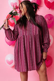 Plus Size Floral Print Babydoll Dress