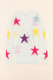 Colorful Star Pattern Loose Sweater