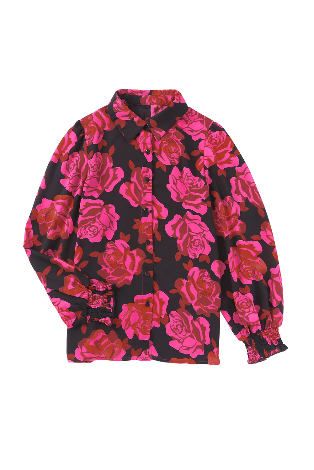 Rose Blooming Rose - Chemise à manches bouffantes sur l'ensemble 