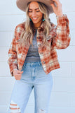 Plaid Button-Up Flap Pocket Jacket