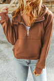 Quarter Zip Kangaroo Pocket Hoodie