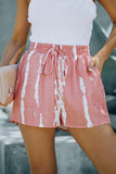 Tie Dye Drawstring Casual Shorts