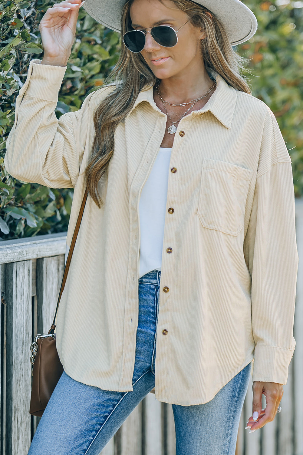 Corduroy Button Pocket Shirt