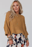 Slouchy Textured Knit Loose Sweater