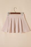 Jet Stream Corded Lantern Sleeve Top High Waist Ruffled Mini Skirt Set